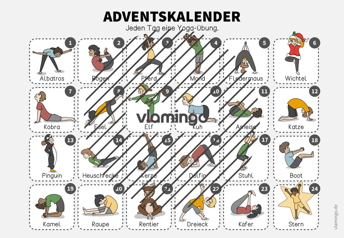 Yoga: Adventskalender für Kinder