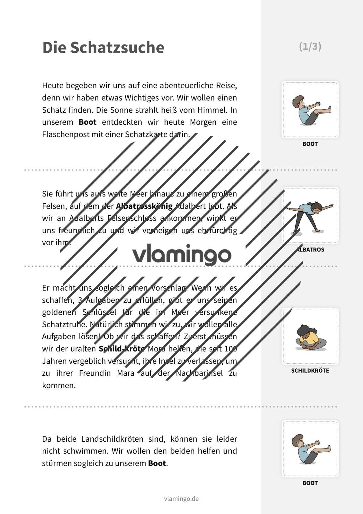 Yoga-Geschichte: Die Schatzsuche (Kinderyoga / Bewegungsgeschichte)