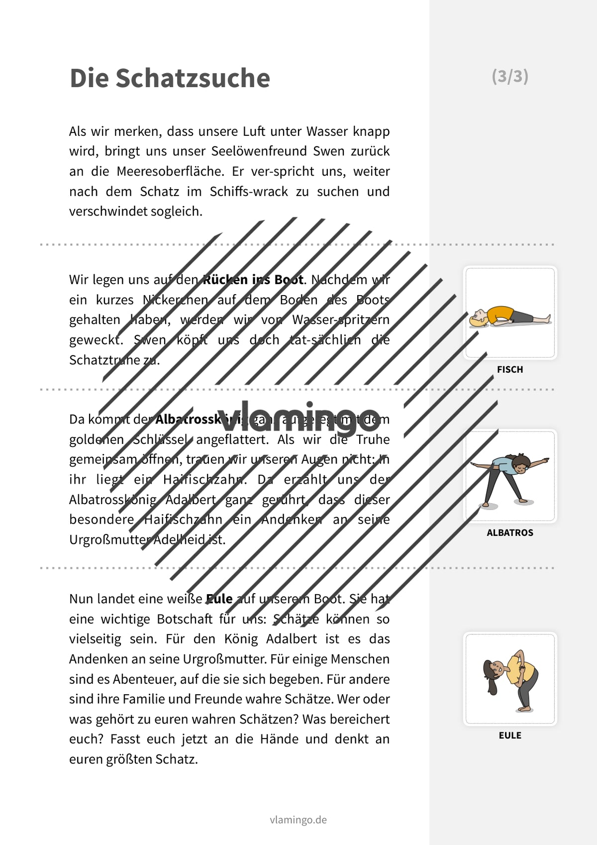 Yoga-Geschichte: Die Schatzsuche (Kinderyoga / Bewegungsgeschichte)