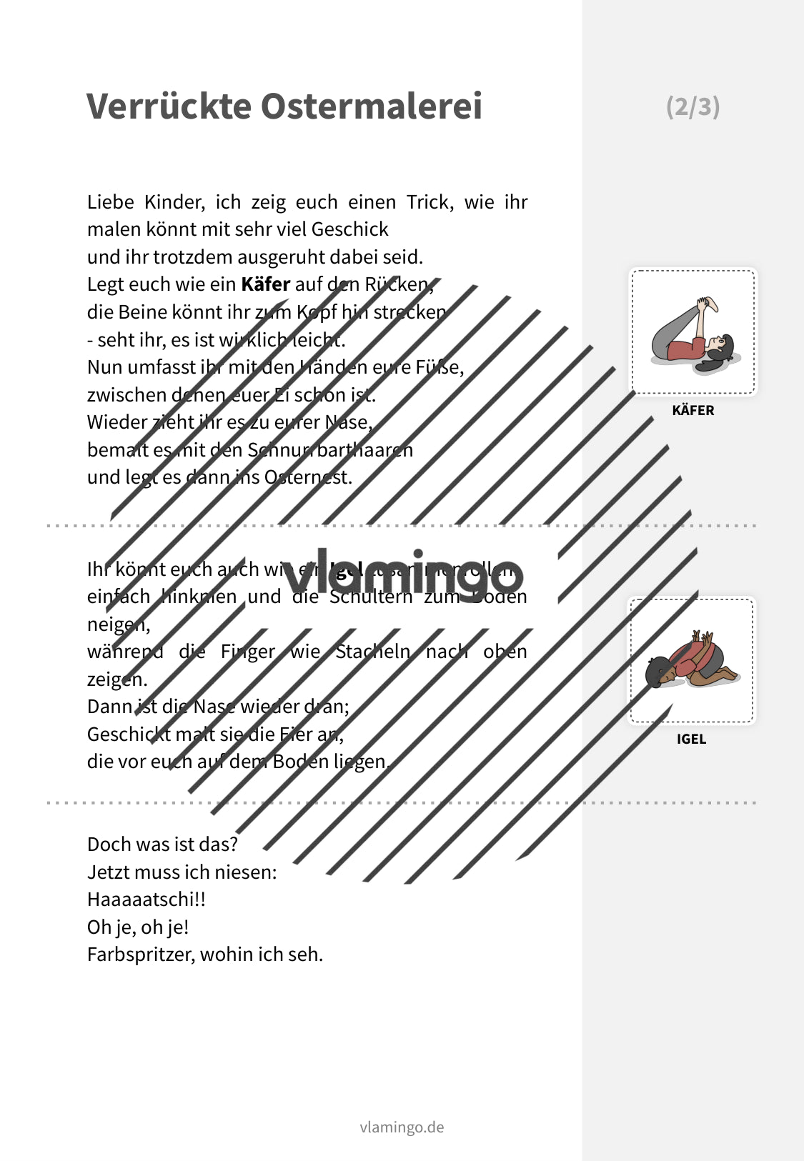Yoga-Geschichte: Verrückte Ostermalerei (Kinderyoga / Bewegungsgeschichte)