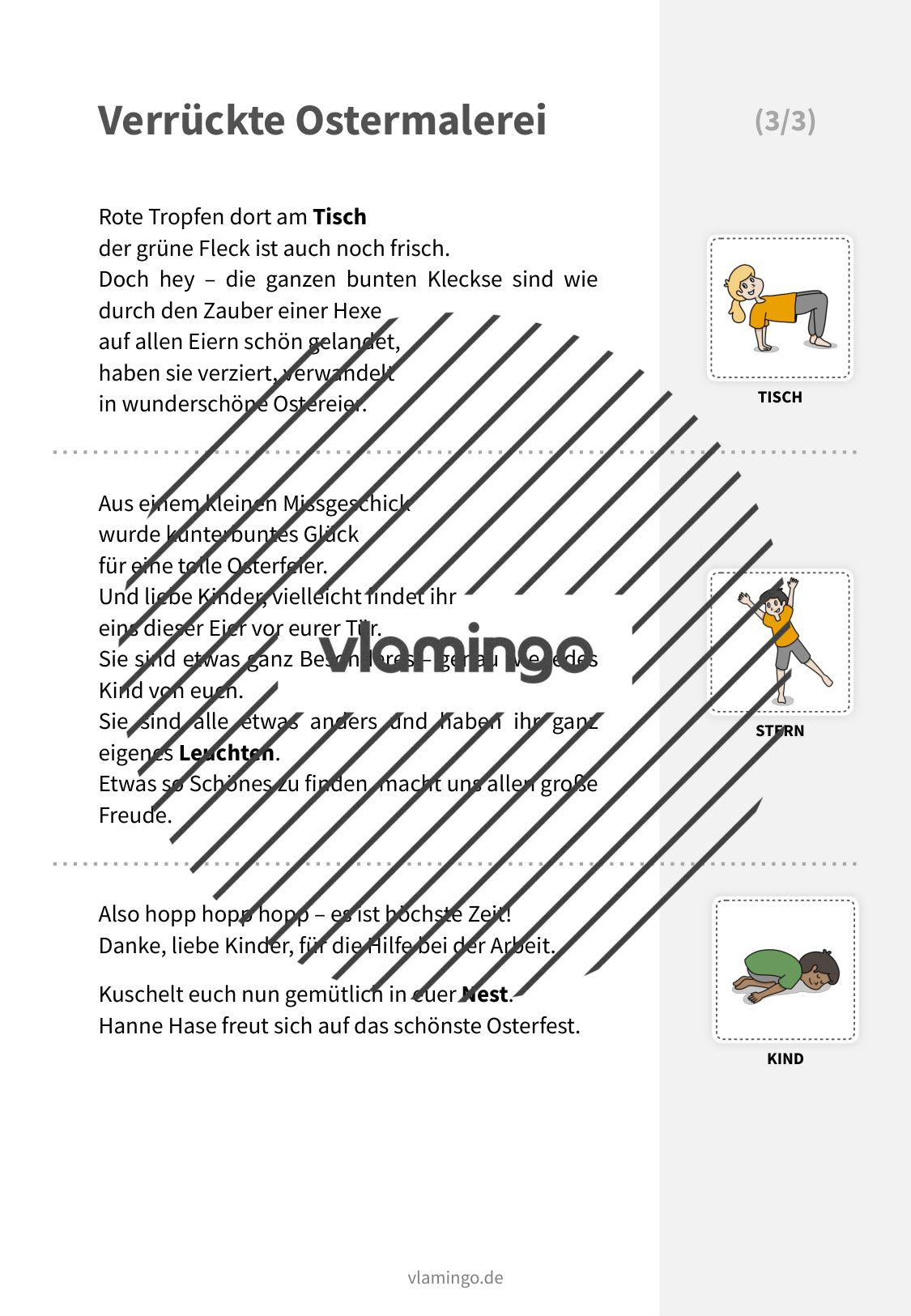 Yoga-Geschichte: Verrückte Ostermalerei (Kinderyoga / Bewegungsgeschichte)