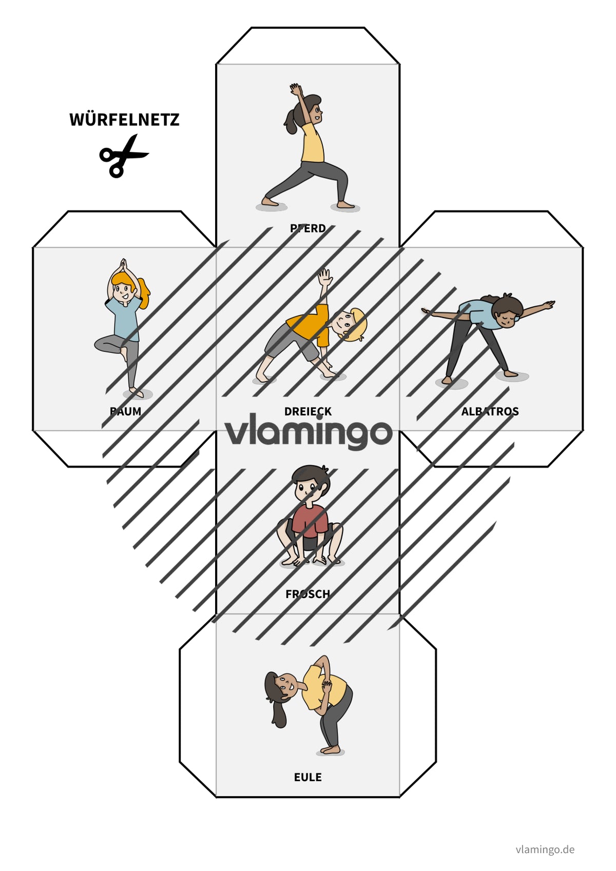 Yoga-Würfel für zuhause, Kindergarten und Schule