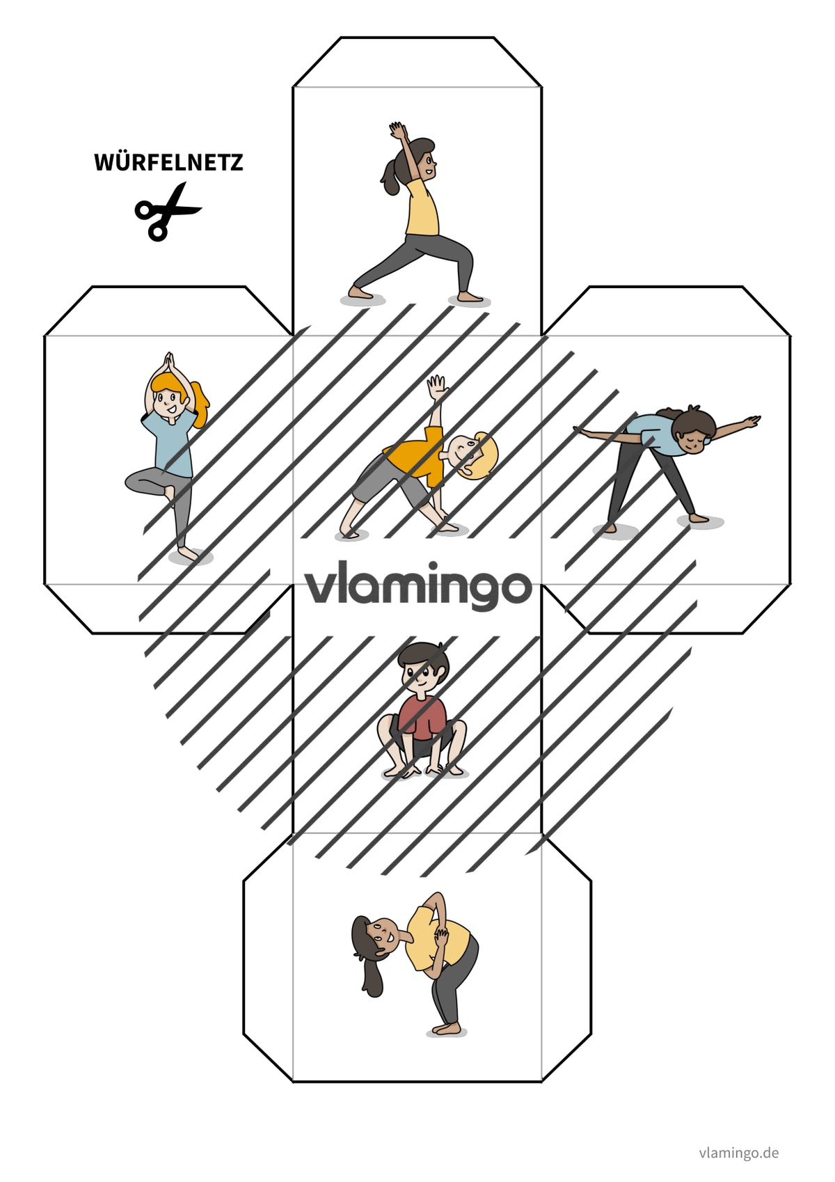 Yoga-Würfel für zuhause, Kindergarten und Schule