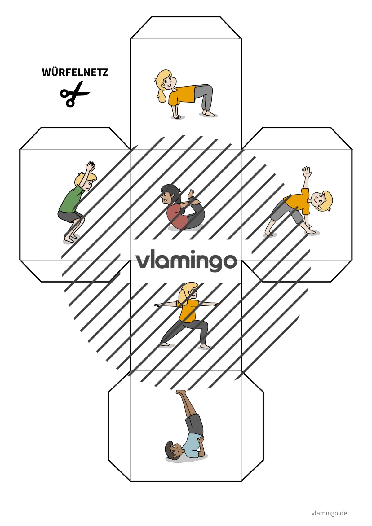 Yoga-Würfel für zuhause, Kindergarten und Schule