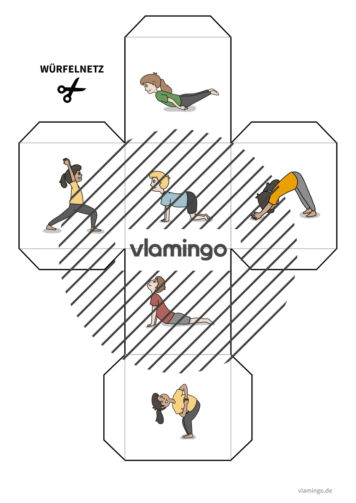 Yoga-Würfel für zuhause, Kindergarten und Schule