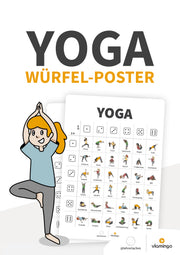 Yoga-Würfel-Poster für zuhause, Kindergarten und Schule