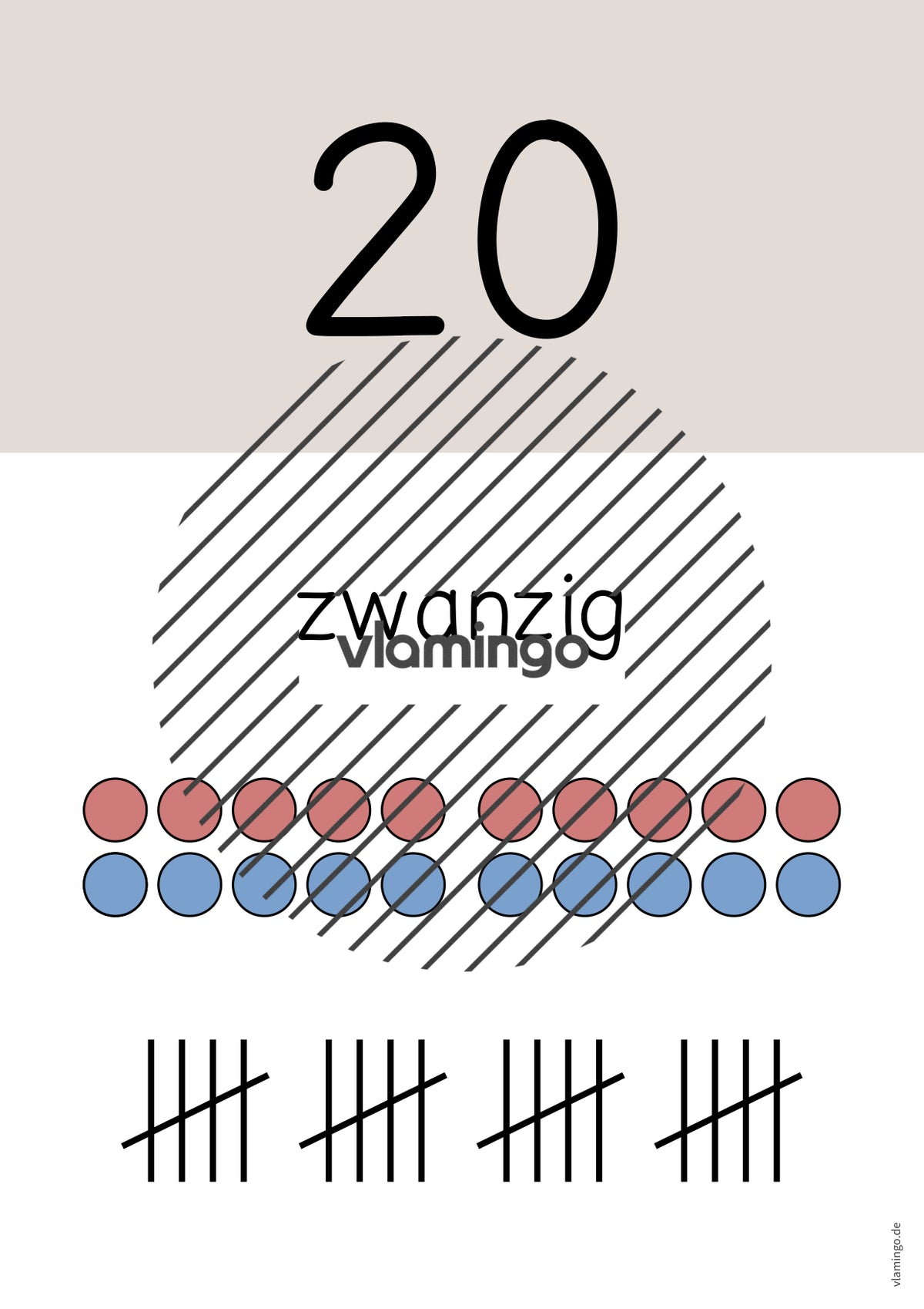 Zahlenposter: Zahlenraum bis 20