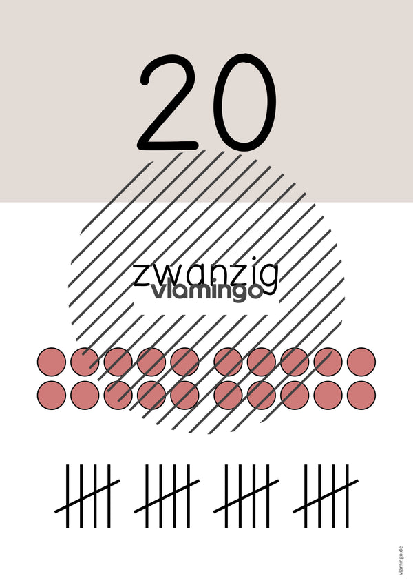 Zahlenposter: Zahlenraum bis 20
