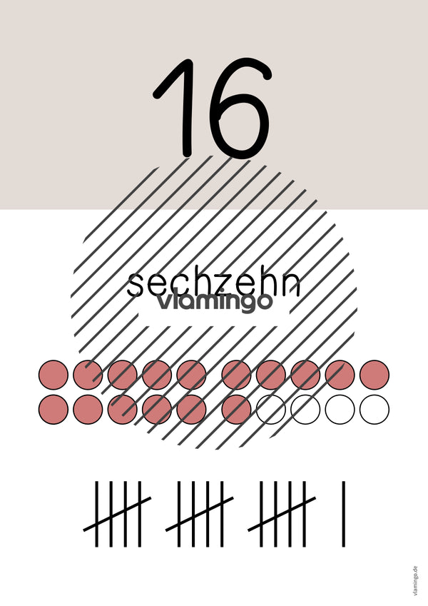 Zahlenposter: Zahlenraum bis 20