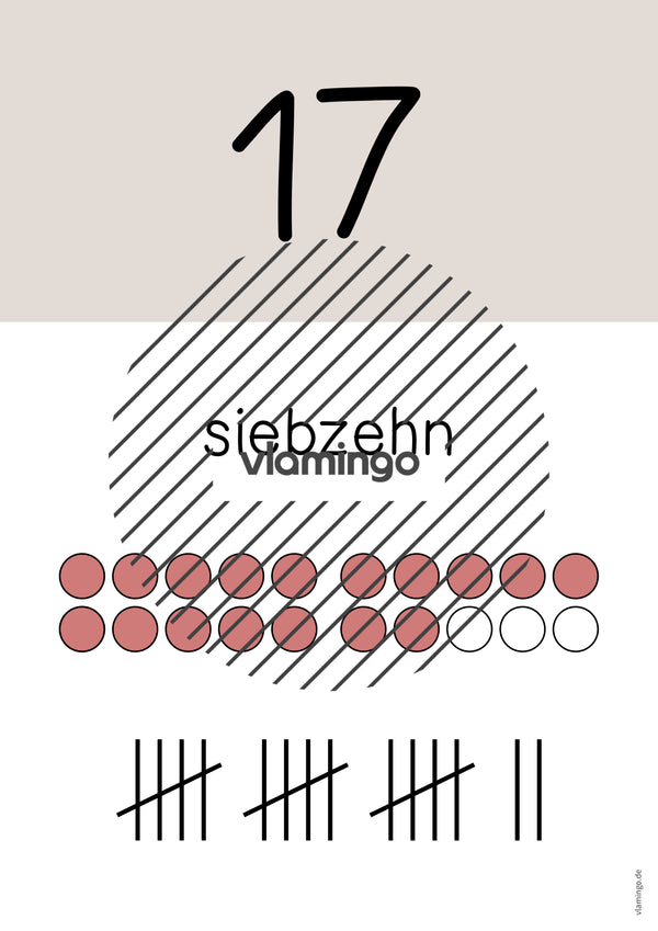 Zahlenposter: Zahlenraum bis 20