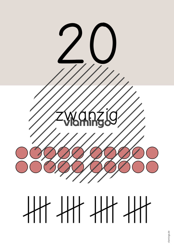Zahlenposter: Zahlenraum bis 20