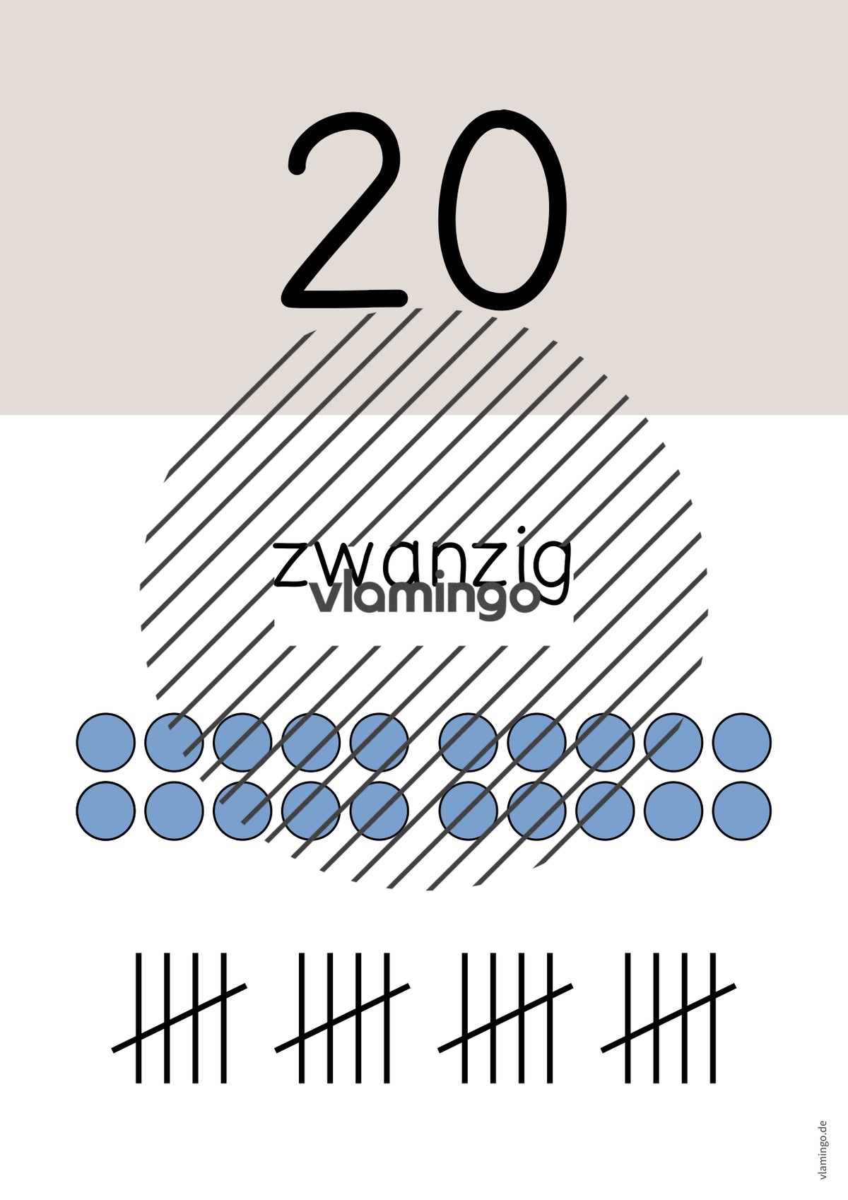 Zahlenposter: Zahlenraum bis 20