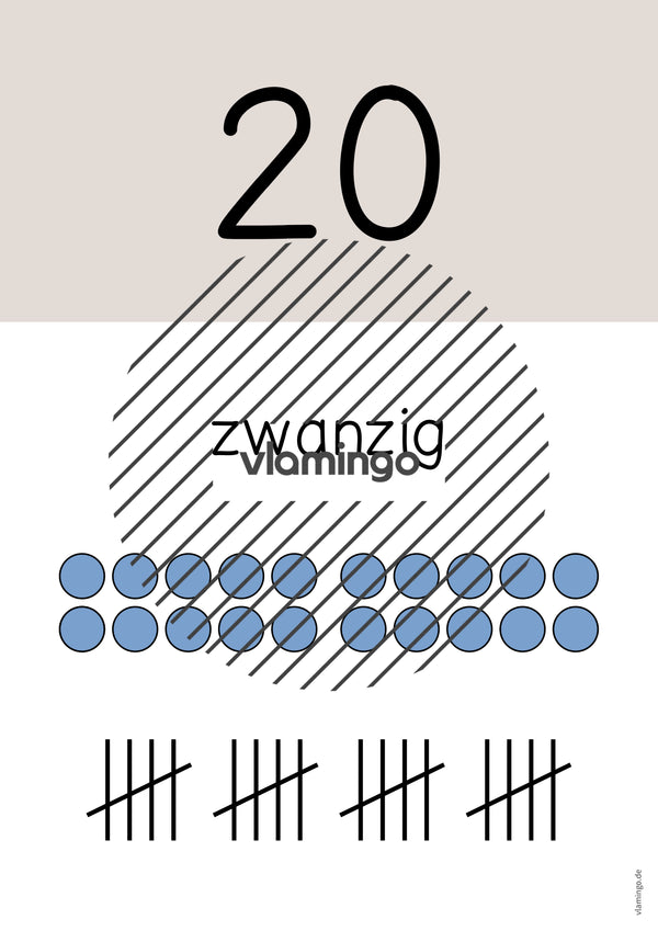 Zahlenposter: Zahlenraum bis 20